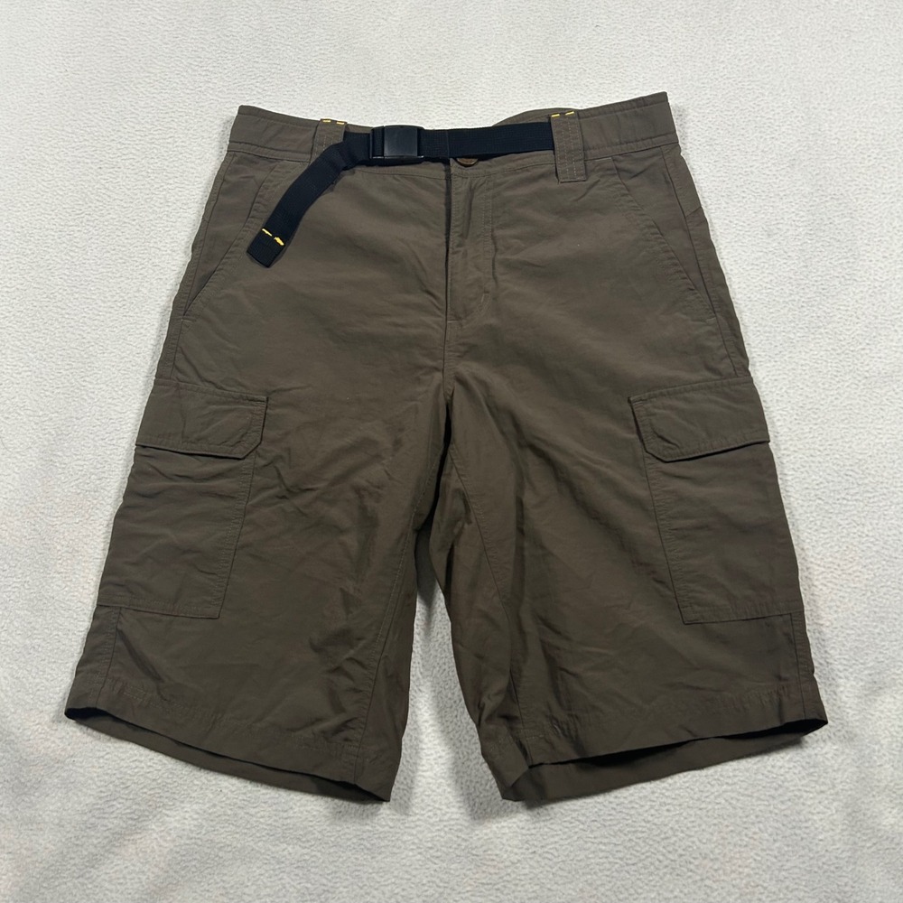 Eddie Bauer Cargo Shorts Mens 30 Brown Belted Hiking Outdoor Camp Utility